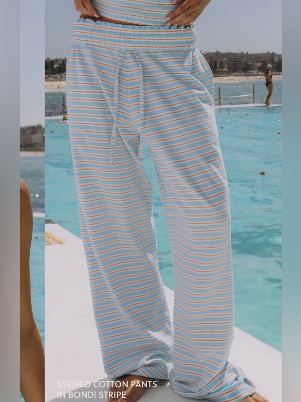 Daily Drills Striped Cotton Pants in BONDI STRIPE